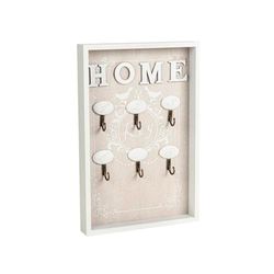 Romimex Accroche-clés Blanc Naturel Bois MDF 20 x 30 x 3 cm