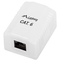 Lanberg Roseta Lanberg Cat.6 UTP 1x Prende il Bianco RJ45