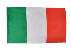 Ciao-Drapeau Italie tricolore en tissu (150 x 90 cm) avec œillets, 22016, Vert/blanc/rouge, 150x90 cm