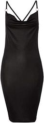 Leg Avenue Slinky Low Cowl Dress, Black, S