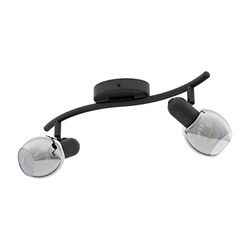 Eglo LB19 Pollica Lampada da Parete, 2 x E14. Nero
