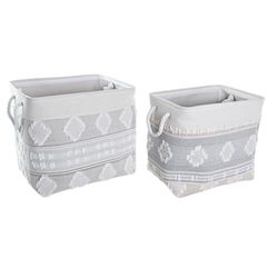 CESTA SET 2 ALGODON 45X35X40 GRIS