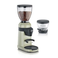 GRAEF Koffiemolen CM8007 | molen voor koffiebonen | elektrische bonenmolen met ledverlichting | maalgraad instelling voor bonenkoffie | 350 g inhoud | pistache