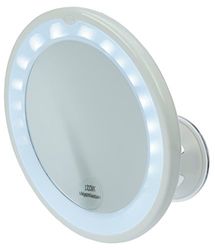 Compact Mirror Mark Fantasy Model LED-spiegel, wit plastic, met zeer felle LED-verlichting
