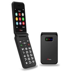 TTfone TT760 4G USB-C Mobile Phone for the Elderly, Simple and easy to use flip folding cell cheap and easy to use, Vodafone Pay as you go (Black, with USB Cable)