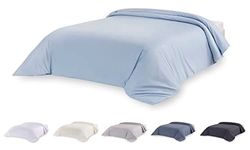 Todocama Dekbedovertrek van microvezel, extra zacht (lichtblauw, bed 80/90-150 x 220 cm).
