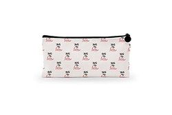 Bonamaison, Estuche de Lona con Cremallera para lápices, con impresión Digital, para Escuela, Bolsa de Lona para niños, niñas, 100% algodón, Unisex, 1 Unidad, 21 x 12 cm