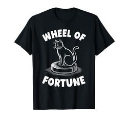 Wheel of Fortune Robot Vacuum Cleaner Funny Cat T-Shirt