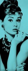 Imagicom Audrey in Blue Adesivo murale, Tessuto, Multicolore, 100x254