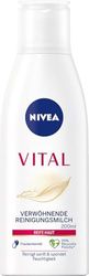 NIVEA VITAL Lait nettoyant apaisant pour le visage pour peaux matures élimine en profondeur le maquillage et les salissures de la peau (200 ml)