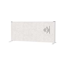MAUL MAULconnecto - Separador acústico de Mesa (120 x 50 cm, para Escritorio, aparador, Separador de Habitaciones con pies, Fieltro acústico (4000 g/m²) como protección Visual y Aislamiento acústico