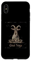 Carcasa para iPhone XS Max Divertido yoga de cabra meditando en el exterior