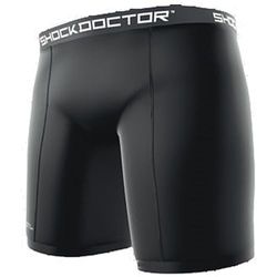 shockdoctor Doppia da Donna Indumenti protettivi Ultra Sliding Pantaloncini da Uomo a Compressione, Donna, Schutzkleidung Damen Ultra Doppel Kompressions-Sliding-Short, Nero