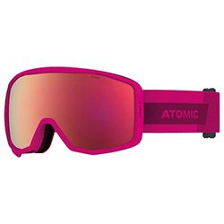 Atomic, Kinder-Skibrille, Junior Fit, Zylindrische Doppelscheibe, Kompatibel mit Sehbrille, Count JR Cylindrical, Beere-Pink/Blau Flash, AN5106200