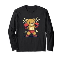 Traje de oso deportivo para amantes de los peluches y guantes de boxeo Manga Larga