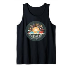 Rayos de verano y bonitos Colores Camiseta sin Mangas