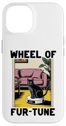 Wheel Of Fur-Tune Robot Vacuum Cleaner Funny Cat Case for iPhone 14