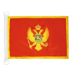Montenegro Nautische Vlag 45x30cm - Montenegrijnse bootvlag 30 x 45 cm - AZ VLAG