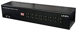 LINDY 39318 16-poorts DVI-I Single Link USB 2.0 & Audio KVM Switch Pro