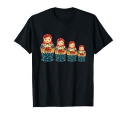 Matryoshka Rusia Muñecas Figuras de Matryoshka rusa Camiseta