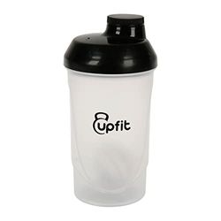 upfit - Shaker - 600 ml - Facilite le mélange de façon homogène des poudres protéinées - Facile à nettoyer - Rincer avant première utilisation - Transparent - Léger et pratique - Avec mélangeur