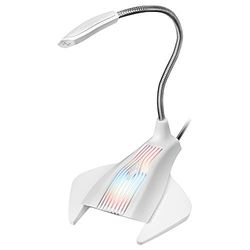 Mars Gaming MMICW, Microfono USB Gaming RGB, Mute, Flessibile, Win/Mac/PS4, Bianco