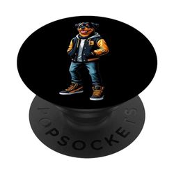 Rottweiler Dog Cool Jacket Outfit Dog Mom Dad PopSockets Swappable PopGrip