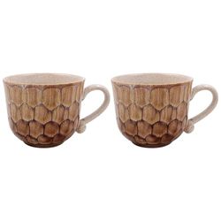Lesser & Pavey Elements Reactive Glaze Mugs Brown Set of 2 for Home & Kitchen | Newly Designed Mugs for Tea & Coffee | Lovely Cup for Mens Gifts & Birthday Gifts for Women