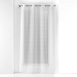 douceur d'intérieur, Gordijn met ogen, 140 x 240 cm, gezandstraald, chenille, opallia