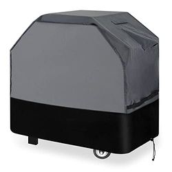 Waykea Funda Resistente para Parrilla de 155 cm, Oxford 600D, Resistente al Agua, a los Rayos UV y a la decoloración, para Parrilla de Gas Weber Char-Broil Dyna GLO Nexgrill (155 x 66 x 114 cm,