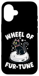 Wheel Of Fur-Tune Robot Vacuum Cleaner Funny Cat Case for iPhone 16