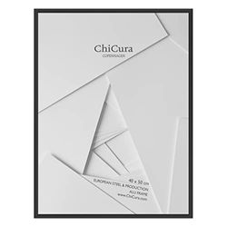 ChiCura Cadre Alu | 40 x 50 cm | Alu | Noir | Cadre en verre | Cadre Moderne | Cadre Photo