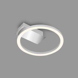 BRILONER - Lampada da soffitto a LED Frame, plafoniera a LED con luce bianca calda, lampada da 5W, lampada per soggiorno, lampada per camera da letto, 210x200x45 mm (LxPxH), cromo opaco