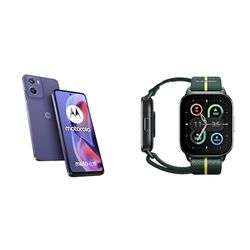 Motorola E15 fresh lavender 2+64 with Co2 offset and Moto watch fit, PANTONE Trekking Green