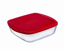 ocuisine Cook & Store schaal vierkant 2,2 liter rood