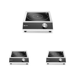 HENDI Cocina de inducción modelo 3500 M - Kitchen Line - 230V / 3500W - 327x425x(H)100 mm (Paquete de 3)