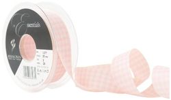 Berisfords band van Gingham, roze