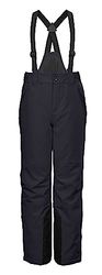 Killtec Pantaloni Funzionali da Sci da Ragazzo con Pettorina Rimovibile, paraneve e Protezione Bordi KSW 79 BYS Ski PNTS, Nero/Blu, 128, 37310-000
