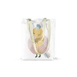 Bonamaison Bolso De Mano Impreso, 100% Algodón, Bolso de la Compra Reutilizable, Bolso De Compras, Ecológico, Plegable, Bolso de Tela de Lona con Asas, 48x55 Cm - Diseñado y Fabricado en Turquía