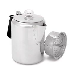 Gsi Glacier Stainless 9 Cup PERC W/Silicone Handle, Argent