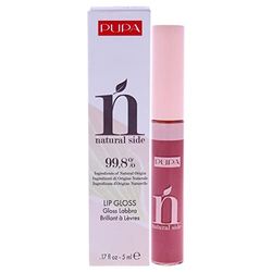 Pupa Milano Brillo labial lateral natural - 005 rosa brillante para mujer brillo labial de 1.7 oz