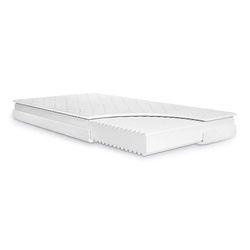 Julius Zöllner Basic Junior Matelas Junior de qualité supérieure, Mousse Confortable indéformable avec Profil ondulé, certifié Oeko-Tex Standard 100, fabriqué en Allemagne, Dimensions 120 x 200 cm