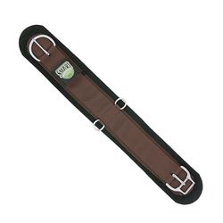 Weaver Equine Sottopancia Intelligente Dritto per Cavallo, Foderato in Feltro Antiscivolo, con Fibbia Intelligente, Accessorio per Equitazione Occidentale, Nero