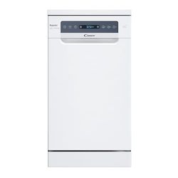Candy Rapidò CF0C7SB0FW Lavavajillas 45 CM, 10 Servicios, Digital, Wi-Fi, 8 Programas, Tecnología Antibacterias, 47DB, Indicador Sal y Abrillantador, Cesto Superior Ajustable, Inicio Diferido, Blanco