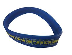 Supportershop Sverige armband silikon fotboll, blå, fr: en storlek (storlek tillverkare: Storlek One sizeque)