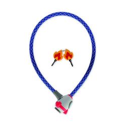 Legami - Bike Lock fietsslot met sleutel, thema ruimte, buitenkant van polyester, binnenkant van metaal, lengte 75 cm, fietsaccessoires voor kinderen