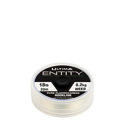 ULTIMA E4352 Entidad Gancho de Carpa de fluorocarbono Puro, Unisex, Verde, 0.38 mm-18.0 LB