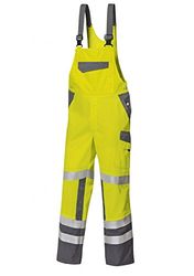 BP 2011 845 broek 50% katoen, 50% polyester warngeel/donkergrijs, maat 48S