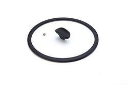 Moneta Coperchio Temperato Coin Flat Lid with Silicone Edge 26 cm, Glass