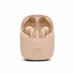 JBL TUNE 225TWS Cuffie In-Ear True Wireless Bluetooth, Auricolari senza Fili con Microfono Integrato per Musica, Chiamate e Sport, Fino a 25h di Autonomia, Custodia di Ricarica, Colore Oro